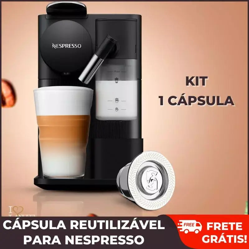 Cápsulas Reutilizáveis de Inox para Cafeteiras Nespresso - 1 Cápsula