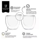 Xícaras de Parede Dupla Duo Glass - Compre 4 / Leve 6