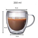 DUO GLASS - Caneca de parede Dupla - 150 / 250 / 350 ml - I Love Café