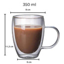 DUO GLASS - Caneca de parede Dupla - 150 / 250 / 350 ml - I Love Café