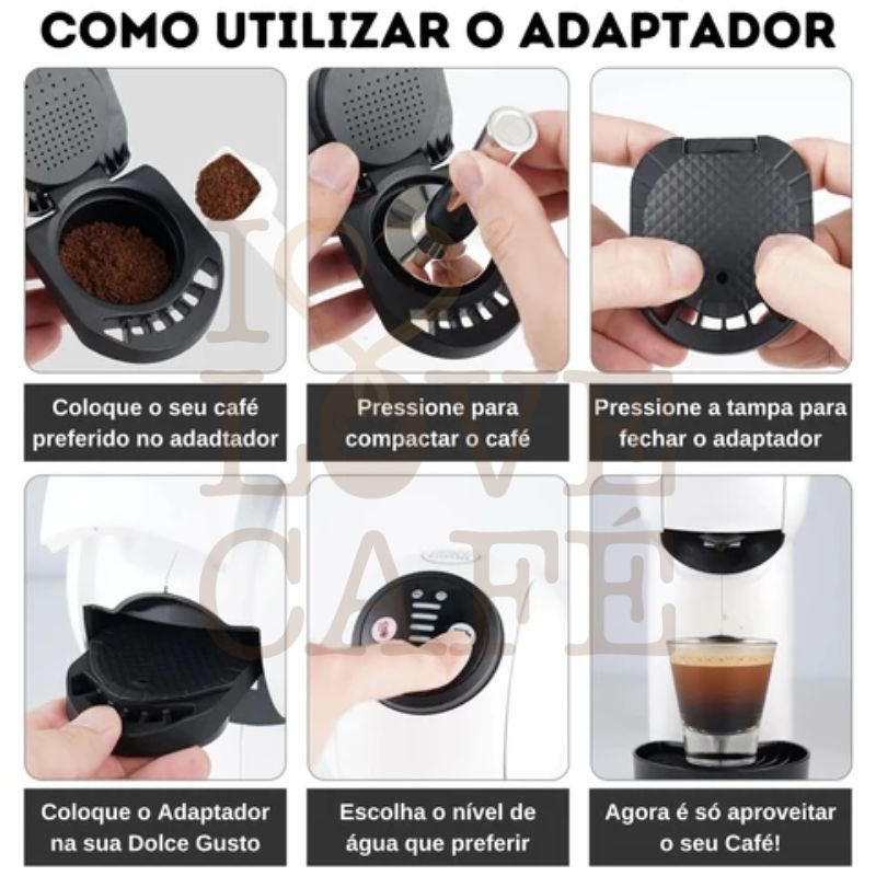 NoCap - Adaptador para Cafeteiras Dolce Gusto - I Love Café