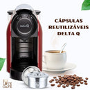 STEEL COFFEE - Cápsulas Reutilizáveis de Inox para Cafeteiras Delta Q - I Love Café