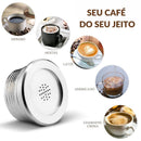 STEEL COFFEE - Cápsulas Reutilizáveis de Inox para Cafeteiras Delta Q - I Love Café