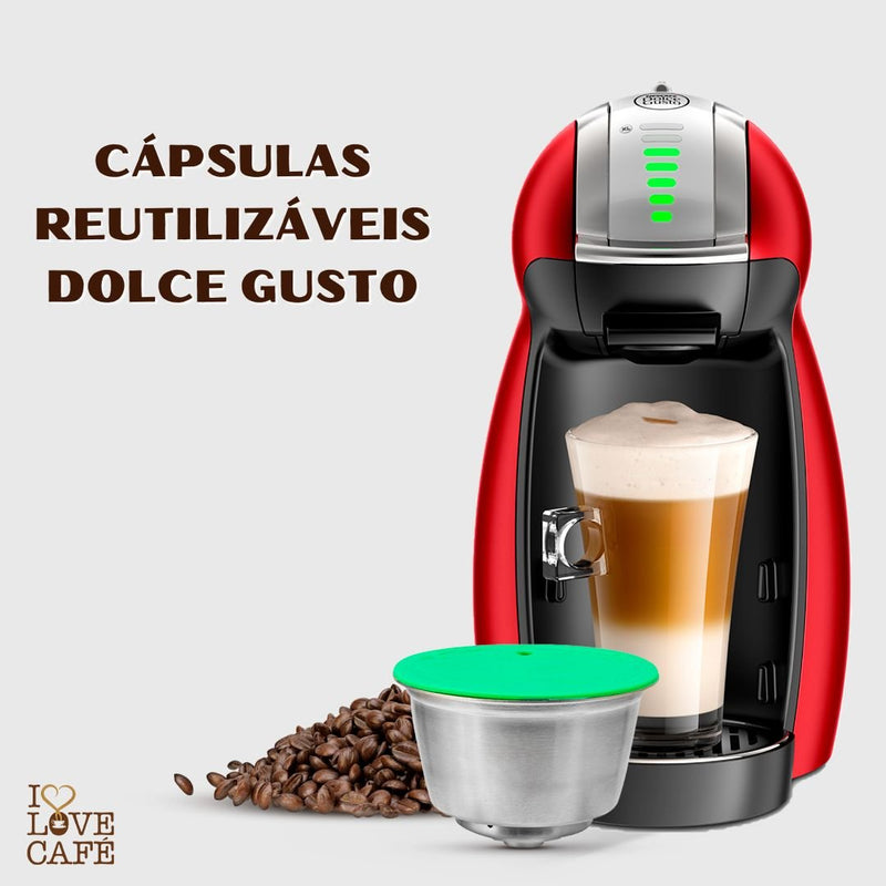 STEEL COFFEE - Cápsulas Reutilizáveis para Cafeteiras Dolce Gusto - I Love Café