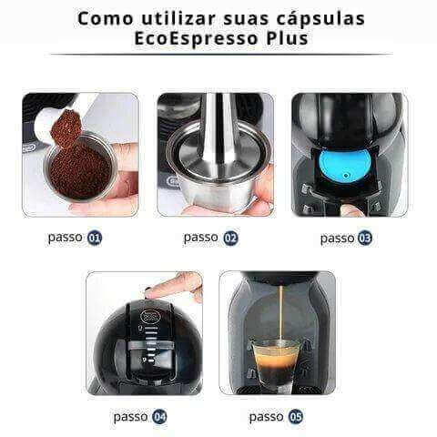 STEEL COFFEE - Cápsulas Reutilizáveis para Cafeteiras Dolce Gusto - I Love Café