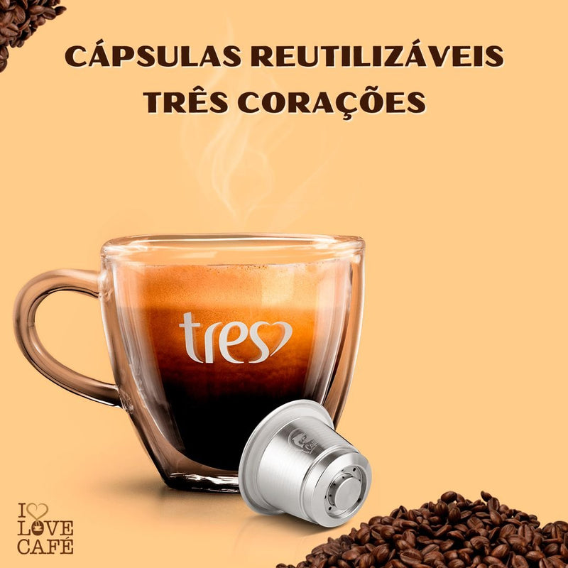 STEEL COFFEE - Cápsulas Reutilizáveis para Cafeteiras Três Corações - I Love Café